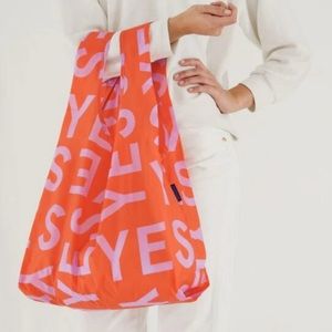 Standard BAGGU Reusable Bag in limited edition YES print